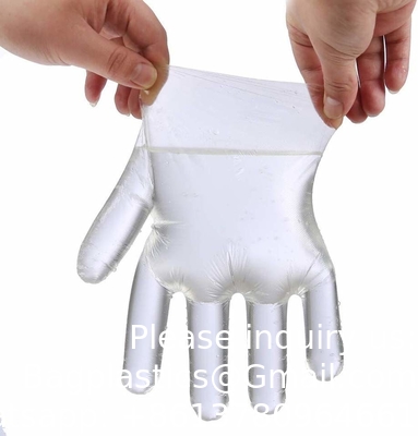 Wholesale Disposable Food Prep Hand Gloves TPE CPE HDPE Black Transparent Strength Disposable Plastic Glove