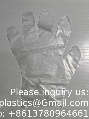Wholesale Disposable Food Prep Hand Gloves TPE CPE HDPE Black Transparent Strength Disposable Plastic Glove