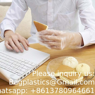 Wholesale Disposable Food Prep Hand Gloves TPE CPE HDPE Black Transparent Strength Disposable Plastic Glove