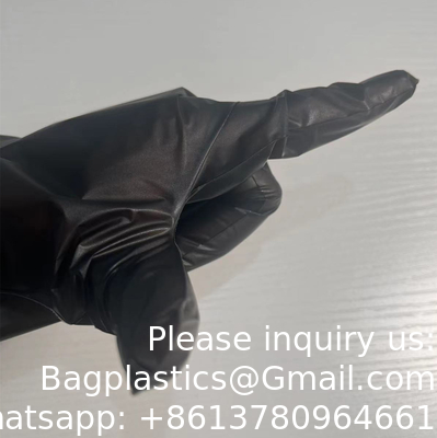 Wholesale Disposable Food Prep Hand Gloves TPE CPE HDPE Black Transparent Strength Disposable Plastic Glove