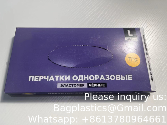 Wholesale Disposable Food Prep Hand Gloves TPE CPE HDPE Black Transparent Strength Disposable Plastic Glove