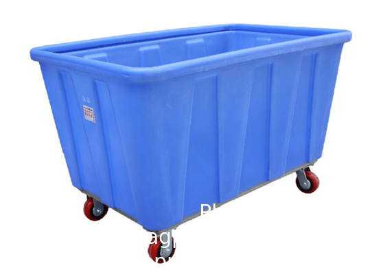 1040x640x1750mm China Manufacturer HDPE Heavy Duty Big Laundry Trolley For Hospital Hotel And Plastic Bulk Cage Trolley