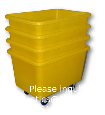 1040x640x1750mm China Manufacturer HDPE Heavy Duty Big Laundry Trolley For Hospital Hotel And Plastic Bulk Cage Trolley