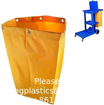 Replacement Janitorial Cart Bag, High Capacity Thickened Housekeeping Commercial Janitorial Cleaning Cart Bag
