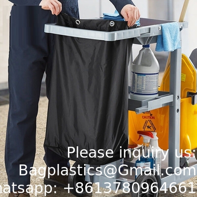Replacement Janitorial Cart Bag, High Capacity Thickened Housekeeping Commercial Janitorial Cleaning Cart Bag