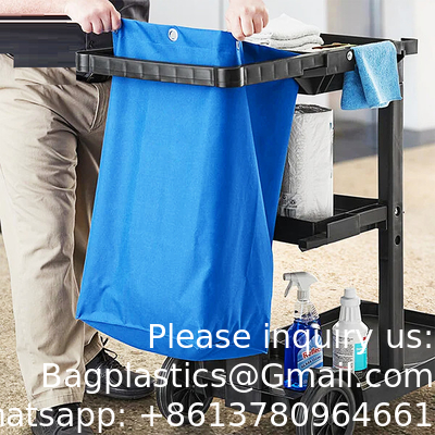 Replacement Janitorial Cart Bag, High Capacity Thickened Housekeeping Commercial Janitorial Cleaning Cart Bag