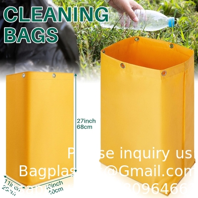 Janitorial Cart Bag Waterproof High Capacity Thickened Housekeeping Commercial Janitorial Cleaning Cart Bag
