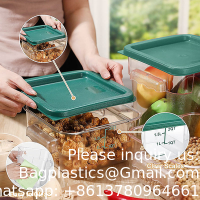 Sustainable Recyclable Plastic Food Storage Container Rice Storage Kitchen Organizer PC Food Storage Container