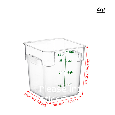Sustainable Recyclable Plastic Food Storage Container Rice Storage Kitchen Organizer PC Food Storage Container
