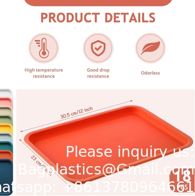 Plastic Fast Food Trays Bulk Restaurant Serving Trays Cafeteria Trays Grill Tray School Lunch Trays Rectangular