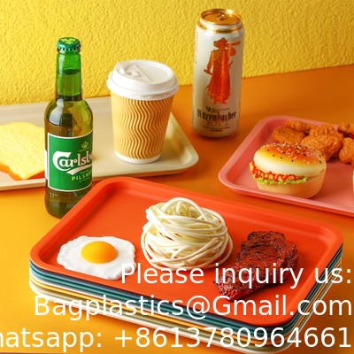 Plastic Fast Food Trays Bulk Restaurant Serving Trays Cafeteria Trays Grill Tray School Lunch Trays Rectangular