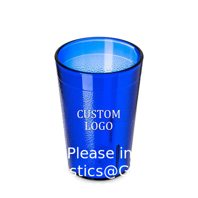 8oz Custom Tumbler Cup Logo Amber Drinking Glasses Water Tumbler Plastic Tumbler Beverage Cup