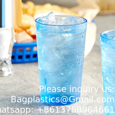 8oz Custom Tumbler Cup Logo Amber Drinking Glasses Water Tumbler Plastic Tumbler Beverage Cup