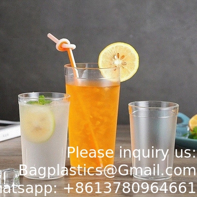 Hard Plastic Cups Clear Plastic Double Colored Rimmed Cups Fancy Disposable Wedding Cups Elegant Party Cups