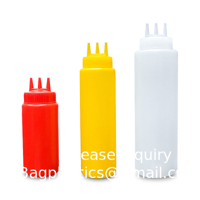 Condiment Squeeze Bottles for Liquids for Syrup, Ketchup, Sauces, Dressing, Oil, Honey Squirt Bottles