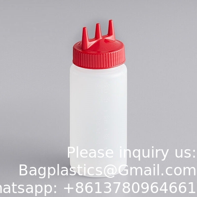Condiment Squeeze Bottles for Liquids for Syrup, Ketchup, Sauces, Dressing, Oil, Honey Squirt Bottles