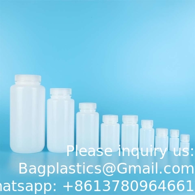 HDPE Wide Mouth Plastic Bottles Lab Sample Bottle Laboratory Reagent Bottles Sample Sealing Bottles