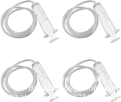 Syringes with Tubes Plastic Syringe with Tubing for Dispensing,Injection,Filtration, Science Labs (1 Meter Tube)