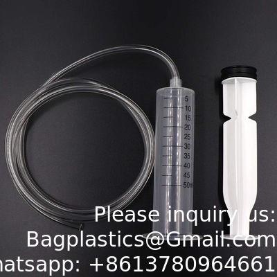 Syringes with Tubes Plastic Syringe with Tubing for Dispensing,Injection,Filtration, Science Labs (1 Meter Tube)