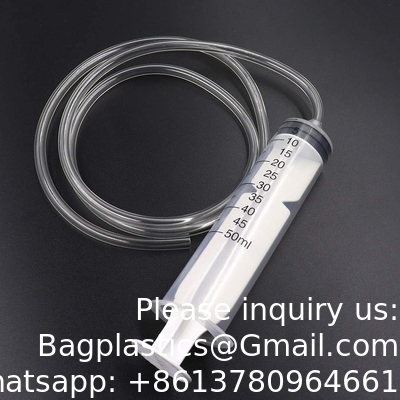 Syringes with Tubes Plastic Syringe with Tubing for Dispensing,Injection,Filtration, Science Labs (1 Meter Tube)