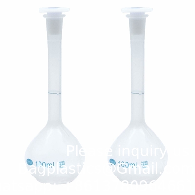 100ml Plastic Lab Volumetric Measuring Flasks with Snap Caps Measuring Flask Heatproof for Laboratory