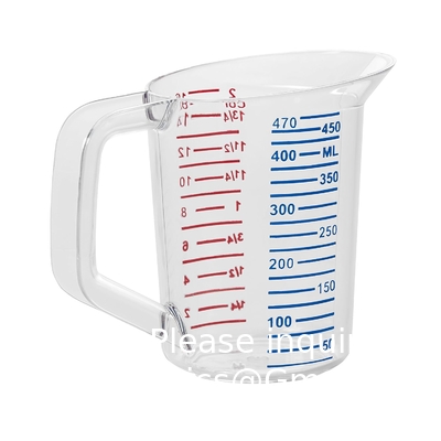 500ml Measuring Cups With Spout Transparent Plastic Graduated Measure Cups For Lab, Kitchen