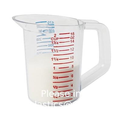 500ml Measuring Cups With Spout Transparent Plastic Graduated Measure Cups For Lab, Kitchen