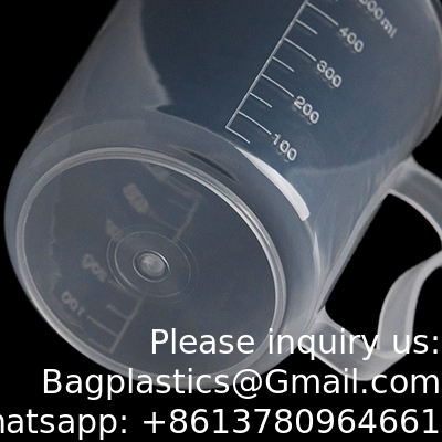 500ml Measuring Cups With Spout Transparent Plastic Graduated Measure Cups For Lab, Kitchen