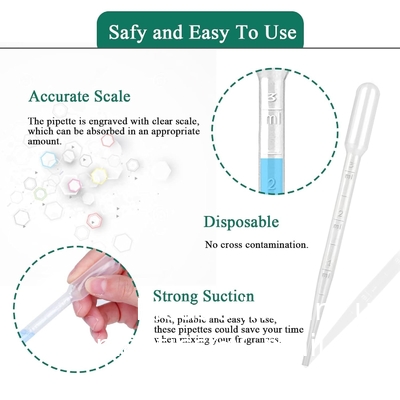 3ml Disposable Plastic Dropper Pipettes, Calibrated Dropper Suitable For Science Laboratory, DIY Art (15)