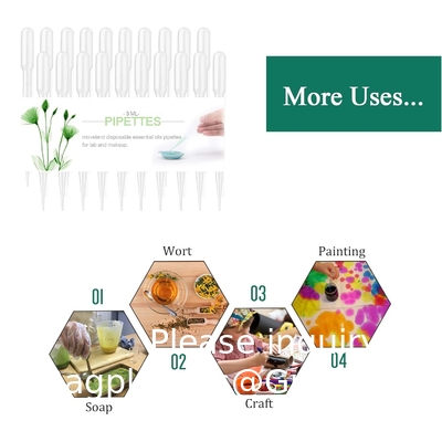 3ml Disposable Plastic Dropper Pipettes, Calibrated Dropper Suitable For Science Laboratory, DIY Art (15)