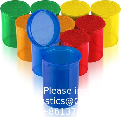 Empty Pill Bottles with Caps - Airtight 30 Dram Pop Top Bottles - Prescription Medicine Container - for Herbs, Candy