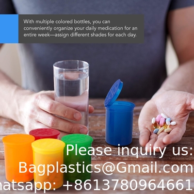 Empty Pill Bottles with Caps - Airtight 30 Dram Pop Top Bottles - Prescription Medicine Container - for Herbs, Candy