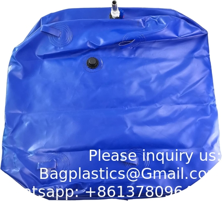 Water Tank Collapsible Storage Container Bag Bladder Valve for Camping RV Drought-Resistant Fire-Fighting