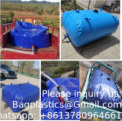 Water Tank Collapsible Storage Container Bag Bladder Valve for Camping RV Drought-Resistant Fire-Fighting