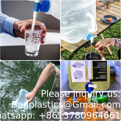 Water Container 2.6 Gallon BPA Free, Emergency Water Storage Containers With Spigot, Foldable Portable Storage Jug