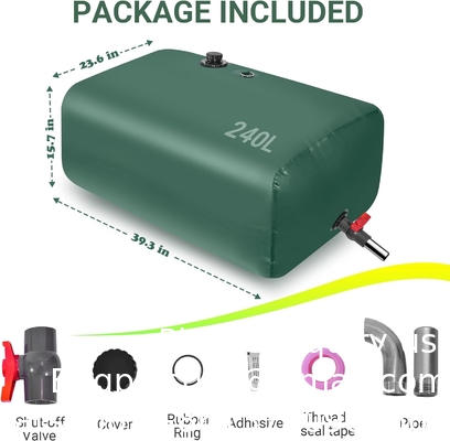 Emergency Water Storage Bladders - Large Capacity Soft Water Bag, Foldable Bladder Tank for Drought Resistant