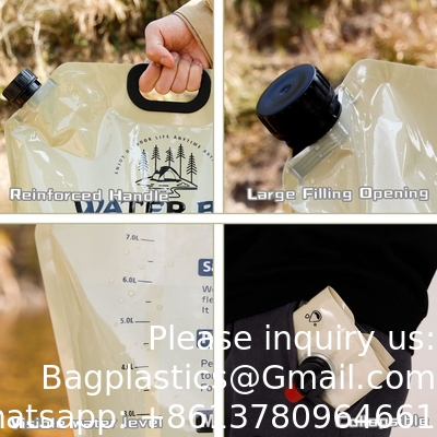 Collapsible Water Storage Carrier - 1.9 Gallon Portable Container with Spigot, Camping Water Bag for Outdoors Hiking