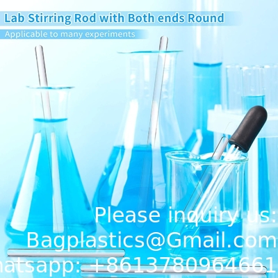 Lab Medical Science Glass Stick 12&quot; Length Stir Rod Glass Stirring Rods Stir Stick With Both Round Ends