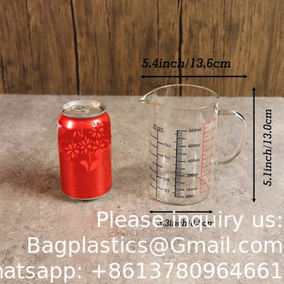 Glass Measuring Cup-[Insulated Handle | V-Shaped Spout]-Made Of High Borosilicate Glass Measuring Cup For Kitchen