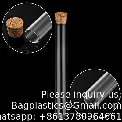 Science 12Pcs 25x200mm(80ml) Glass Test Tubes With Cork Stoppers|1 Rack Of Acrylic Material