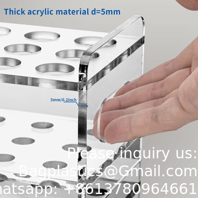 Science 12Pcs 25x200mm(80ml) Glass Test Tubes With Cork Stoppers|1 Rack Of Acrylic Material