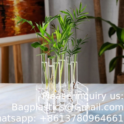 Science 12Pcs 25x200mm(80ml) Glass Test Tubes With Cork Stoppers|1 Rack Of Acrylic Material