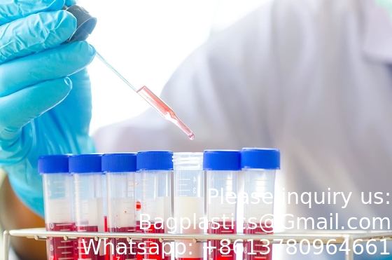 Conical Centrifuge Tubes 15mL, Sterile Plastic Test Tubes With Screw Caps, Polypropylene Container With Graduate