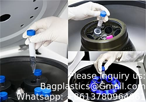 Conical Centrifuge Tubes 15mL, Sterile Plastic Test Tubes With Screw Caps, Polypropylene Container With Graduate