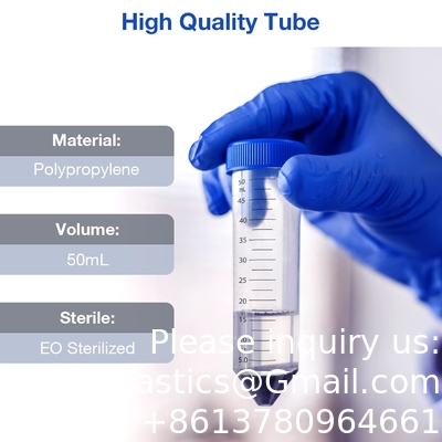 Conical Centrifuge Tubes 50mL, EO Sterile Polypropylene Leak-Proof Screw Caps, Graduated and Write Marks