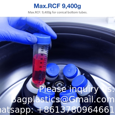 Conical Centrifuge Tubes 50mL, EO Sterile Polypropylene Leak-Proof Screw Caps, Graduated and Write Marks