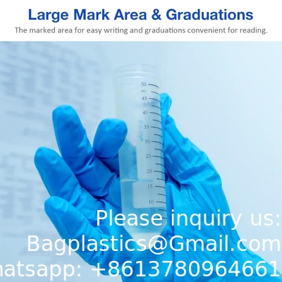 Conical Centrifuge Tubes 50mL, EO Sterile Polypropylene Leak-Proof Screw Caps, Graduated and Write Marks