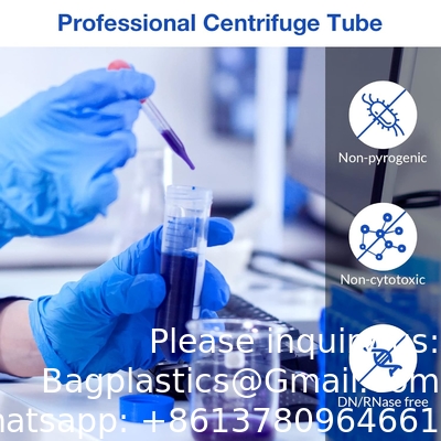 Conical Centrifuge Tubes 50mL, EO Sterile Polypropylene Leak-Proof Screw Caps, Graduated and Write Marks