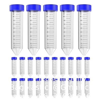 Conical Centrifuge Tubes 50mL, EO Sterile Polypropylene Leak-Proof Screw Caps, Graduated and Write Marks