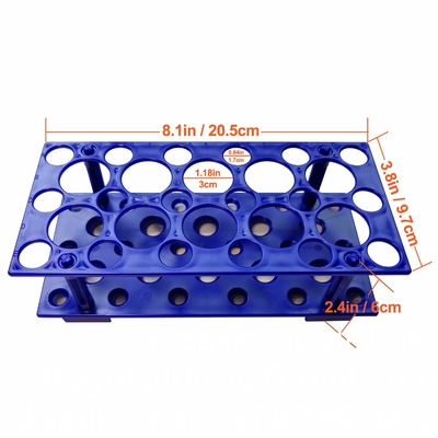 Test Tube Rack, Centrifuge Tube Holder (2 Pack - Blue and Orange) for 10ml, 15ml, 50ml, Detachable Plastic Stand
